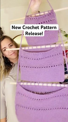 Crochet Wall Organizer Pattern | 3-Pocket Hanging Storage DIY