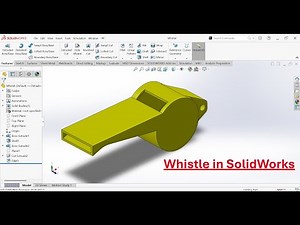 SolidWorks Tutorial | How to Make a Whistle in SolidWorks | Quick 3D Modeling Tutorial