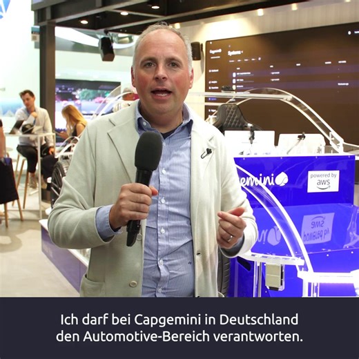 🚗💡 Was macht die Arbeit in der Automotive-Branche eigentlich so spannend? Jens Sulek, Head of Market Unit Automotive bei Capgemini, hat uns auf der IAA genau das verraten – und noch mehr: Was Capgemini für ihn als Arbeitgeber besonders macht und wie wir im Team zusammenarbeiten. 🎥 Seine Antwort gibt’s im ersten Teil unserer Videoreihe – reinschauen lohnt sich! Wer Lust hat, die Mobilität der Zukunft mitzugestalten und spannende IT-Projekte rund ums Auto zu begleiten, findet bei uns den passen