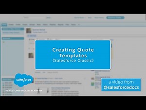 Creating Quote Templates (Salesforce Classic) | Salesforce
