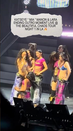 KATSEYE “MIA“ Manon & Lara Ending Outro Moment Live | @ The Beautiful Chaos Tour Los Angeles Night 1