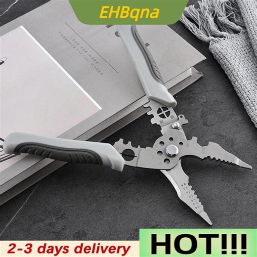 EHBqna Wire Stripper Decrustation Pliers Adjustable Electrical Wire Stripping Tool Non-slip Wire Stripper Crimper For Electrical Cable | Lazada PH