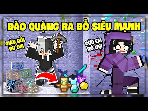 Minecraft Nhưng Bạn Đào Quặng Sẽ Ra Đồ Siêu Mạnh | Siro Khóc Thét Vì Lạc Mất Noob Ruby