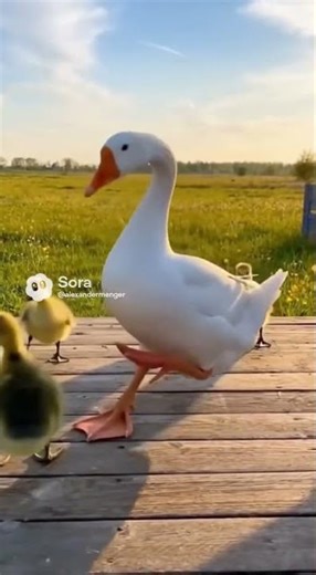 The goose is dancing #funnyvideo #funny #happy