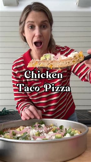 Jackie Bakula on Instagram: "The Crispy Cheesy Mashup you didn’t realize you needed. Chicken Taco Pizza, easy make ahead and leftovers are even better! Want the recipe? Comment “Taco Pizza” below and I’ll DM you the link -Not seeing the recipes in your DM’s? Check Message Requests or update your settings. Follow @chef_jackieb for zero boring recipes, daily chaos, and the exact “how the hell did she do that” tutorials you need!"