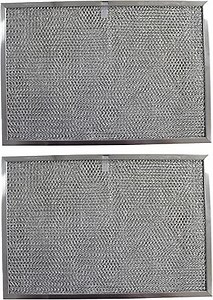 Filter Everything Replacement Aluminum/Carbon Range Hood Filter Compatible with GE WB20X9761, WB2X2892, RHP1102 – 11-7/16” x 17” x 3/8” (PT SS) – 2-Pack