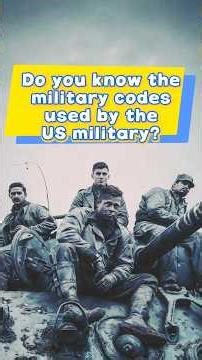 Do you know the military codes used by the US military?#foryou #warzone #fypシ