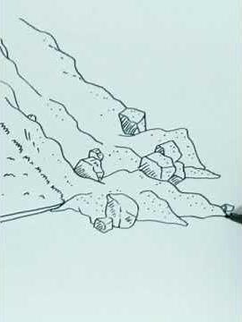 How To Draw LANDSLIDE DISASTER Step by Step