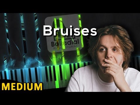 Bruises - Lewis Capaldi | MEDIUM Piano Tutorial