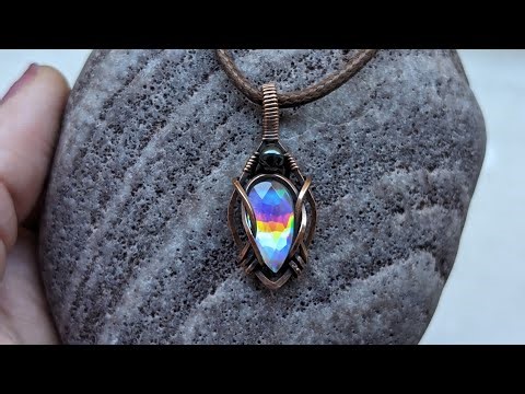 Scarab Beetle Wire Wrapped Cabochon Pendant Tutorial