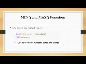 Introduction to SQL: Aggregate Processing and Subqueries. Apply aggregate function to summarize data