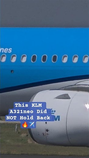KLM A321neo Smooth Takeoff | Manchester Airport 23L #aviation #airplane #plane