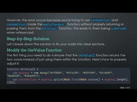 Solving undefined Gradient Issues in Your JavaScript Background Color Function