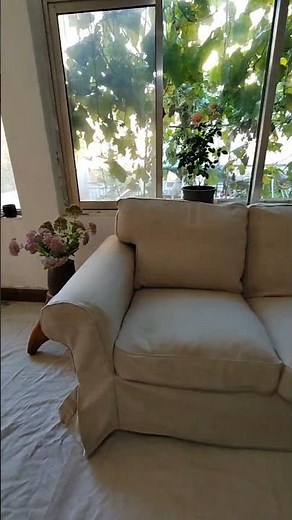 #ikea Ektorp #sofacover ,Linen blends slipcover, It is a peaceful cool Summer afternoon.