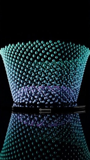 2,000 Orbs Build a Golden Well #physics #ASMR #oddlysatisfying