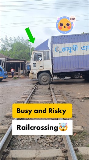 The Most Chaotic Rail Crossings In The World 😑😫 train #railtrack #rail #shortsfeed #Railcrossing