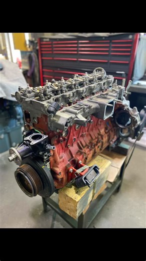 Hino J08 Engine, fully rebuilt for HMA Contracting Corp out of New York. New parts include: Overhaul Kit, Head Bolts, Rod Bolts, Camshaft, Injection Pump, Injectors, Turbocharger, New Cylinder Head, New Crankshaft, New Connecting Rod, Water Pump, Thermostat, Oil Pump, sensor and more…pretty much everything but the kitchen sink. The base engine wasn’t bad to rebuild, it’s all the rubbish on the outside that is overwhelming to deal with. Our engine rebuilder of 25 years, Gene, did a phenomenal job