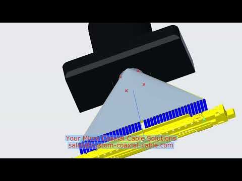 Fine-gauge Micro-coaxial Cable Harness coaxial connector twin satellite cable connectors China Scree