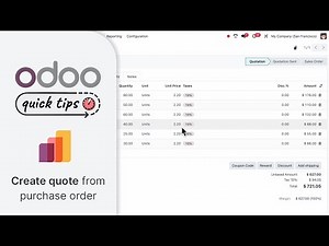 Odoo Quick Tips - Create a quote from a purchase order [Sales]