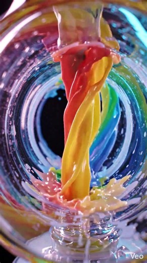 Colorful Waterflow | Cool Loops! | #oddlysatisfying #ai #aianimation | #asmr |