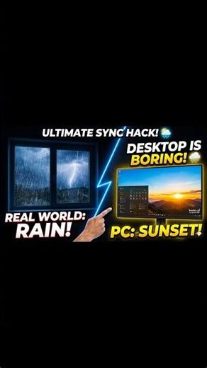 Your Desktop is BORING! 🌧️ Windows 11 Dynamic Hack #shorts