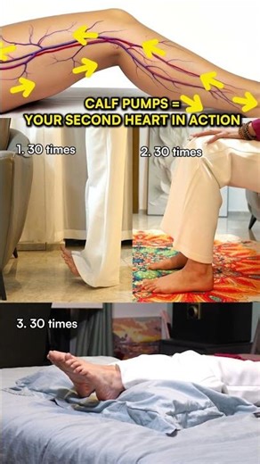 I’ve been doing calf pumps lately, and my legs feel lighter, less stiff, more energy to move. #calf