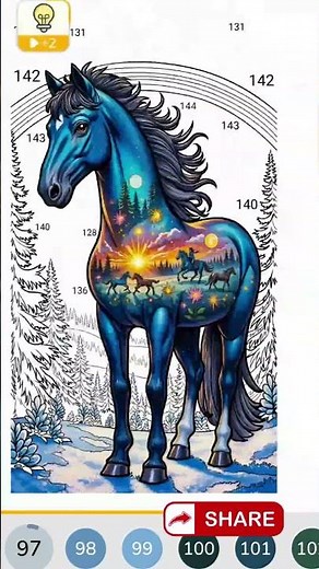 Color by Number Beautiful Transformation 🎨 #gaming