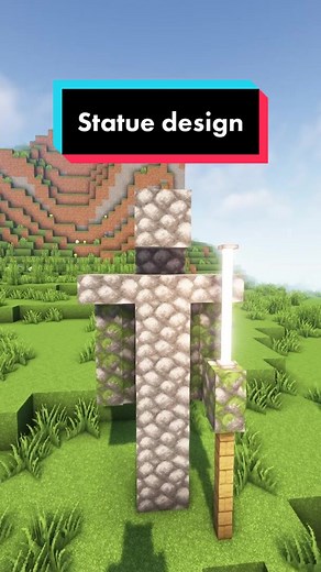 Easy statue design 🗿🔥#minecraftdaily #minecraft #fyp #fypシ #minecrafttutorial #minecraftidea #minecraftdesigns #minecraftbuilds