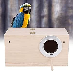 Bird Breeding House with Stand Bird Aviary Cage Box, Bird Breeding Box, Bird House for Budgerigars for Parrot(Left Opening)