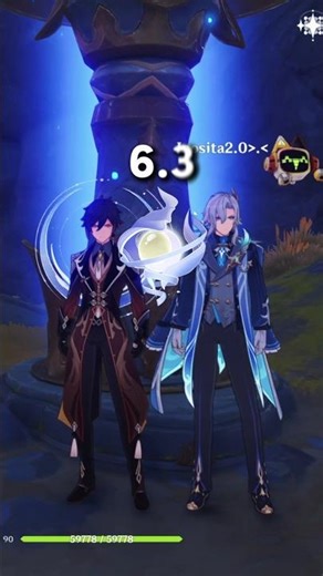 Estatua de Los Siete nivel máximo ◈「 NOD KRAI v6.3 」• #shorts #neuvillette #zhongli #genshinimpact