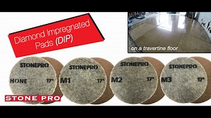 Stone Pro: Diamond Impregnated Pads Polishing Travertine Floor