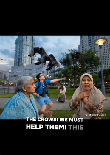 the crows (we are old people cut) #art #alfredhitchcock #elderly #satire #funny