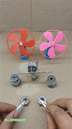Control of a Mini Fan Using a DC Motor and Switch #tech #motor #toys #project #shorts #viral #diy