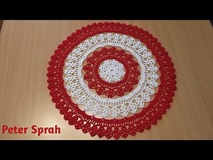 How to crochet two colors round doily