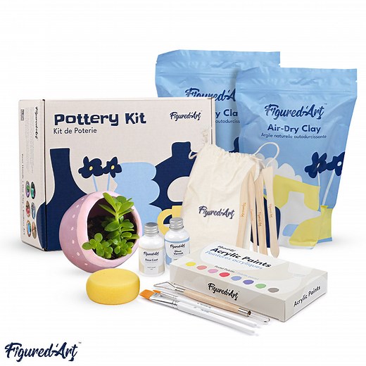 Pottery Kit with Air Dry Clay for Beginners and Adults