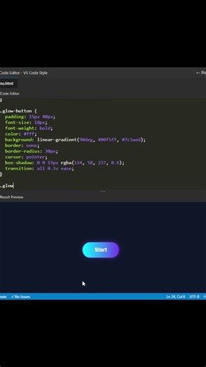 Glow button | HTML CSS