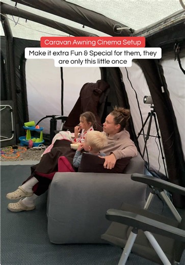 Caravan Awning Cinema Setup for Memorable Family Nights