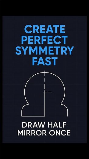 Draw Half and Mirror in AutoCAD | Fast Symmetry with the MIRROR Command