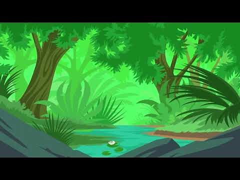 HD Free Download Animated Jungle Background | Cartoon Background Loop | Nature Landscape Background