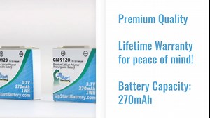 2 Pack - Replacement for Jabra GN Netcom Headset GN9120 Battery Replacement (270mAh 3.7V Lithium Polymer) - Compatible with Jabra GN9125 GN9120 14151-01 SG081003 AHB602823 GN-14151-01