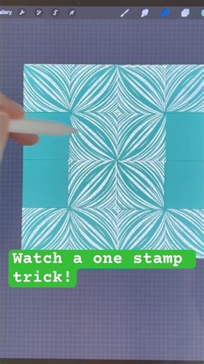One Stamp, Four Turns: A Satisfying Procreate Pattern Trick