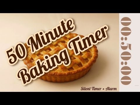 50 Minute Baking Timer ⏰ | Kitchen Cooking Countdown with Alarm | Oven, Bread, Cake, Cookies, Pizza