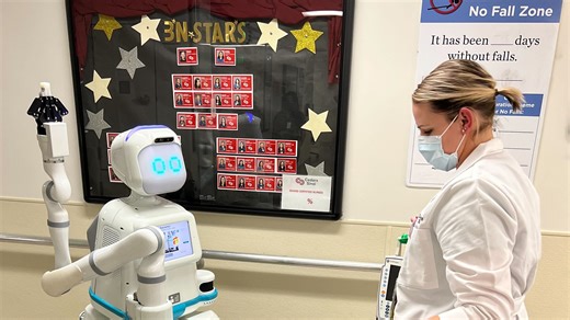 Moxi, the service robot, arrives at Barstow Community Hospital