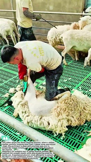 Sheep Shearing Process Explained | Efficient Wool Harvesting by Skilled Farmers #farmlife#shortvideo