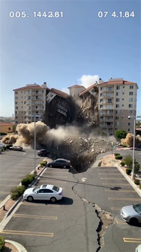 “CCTV Captures Massive Sinkhole Opening as High-Rise Suddenly Collapses”
