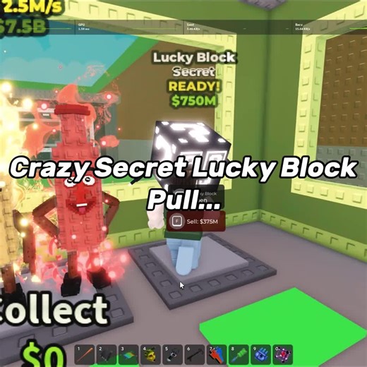 Insane lucky block pull #stealabrainrot #roblox #sab #luckyblock | lucky block 3
