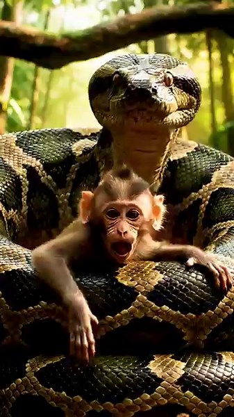 Python vs Monkey – Gorilla Hero Saves | Jungle Rescue