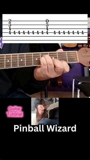 Pinball Wizard Intro Guitar Tutorial for Beginners
