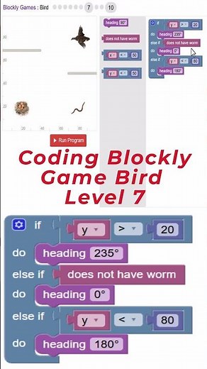 Informatika Kelas 8 - Algoritma & Pemrograman SOLUSI GAME BIRD LEVEL 7 pada #blockly