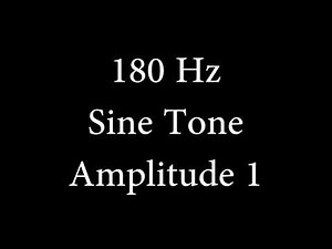 180 Hz Sine Tone Amplitude 1